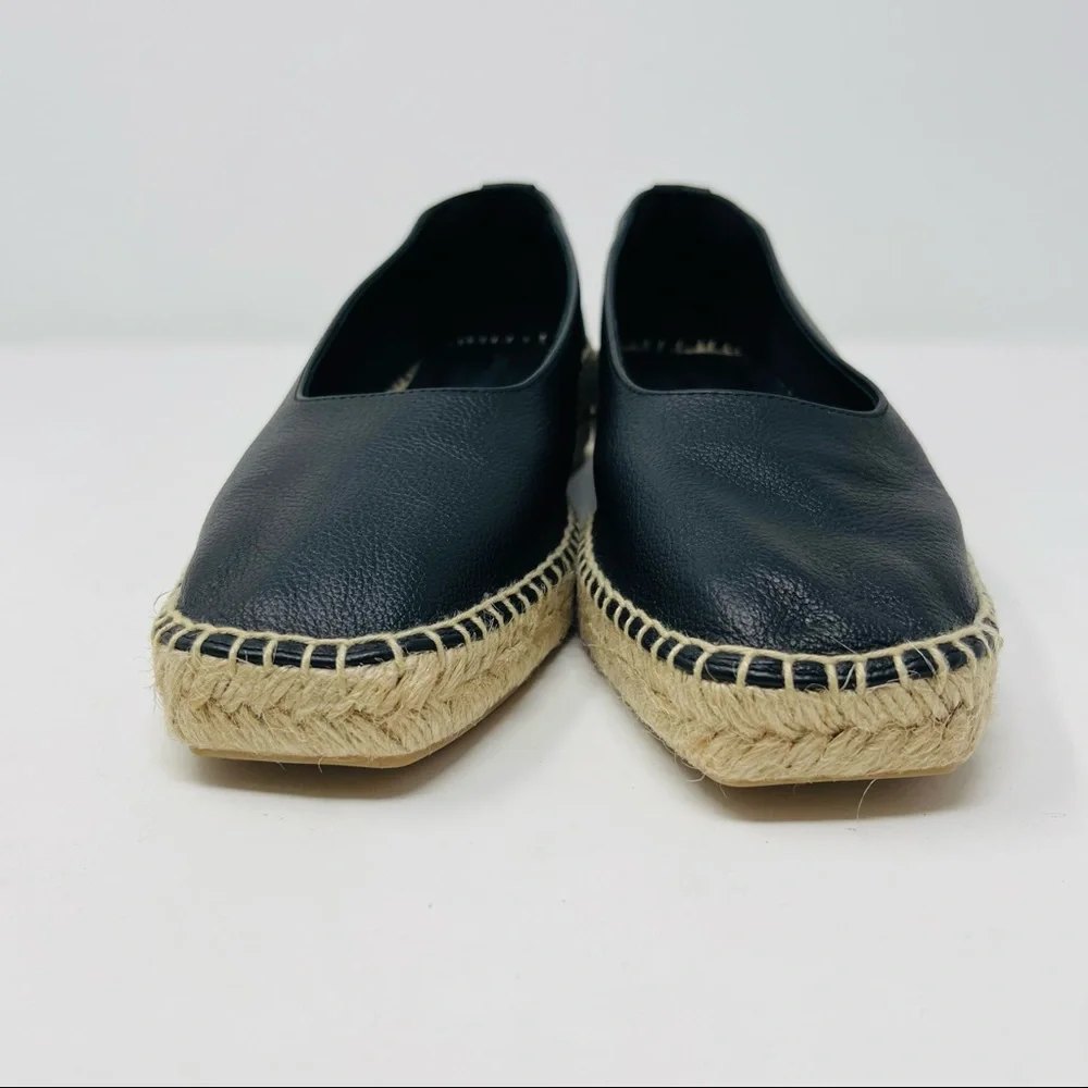 EVERLANE LEATHER ESPADRILLE WEDGE SHOES - Picture 4 of 11